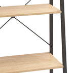 vidaXL Standregal 5 Böden Hellbraun und Schwarz 56x35x174 cm