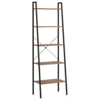 vidaXL Standregal mit 5 Böden Dunkelbraun und Schwarz 56x35x174 cm