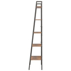 vidaXL Standregal mit 5 Böden Dunkelbraun und Schwarz 56x35x174 cm