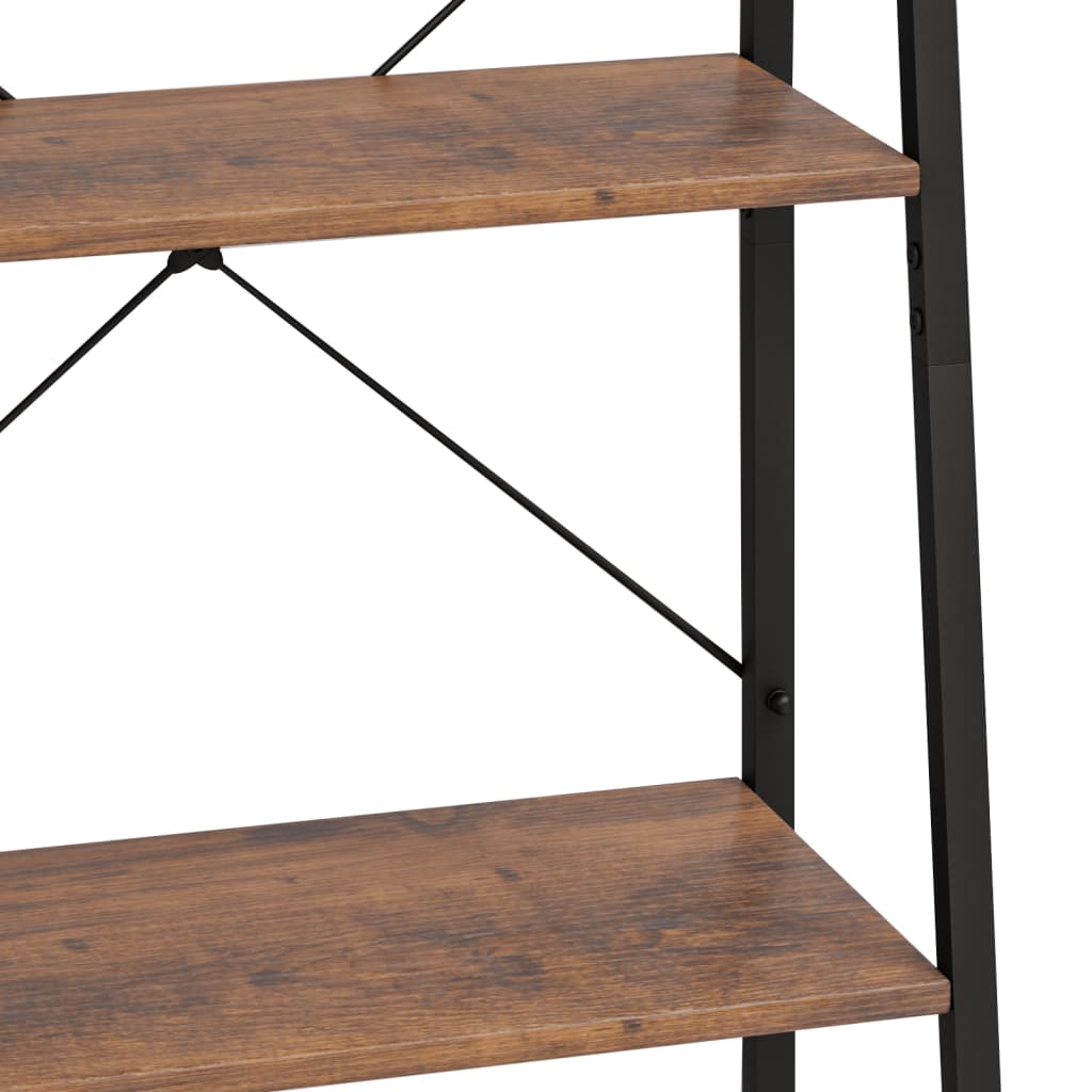 vidaXL Standregal mit 5 Böden Dunkelbraun und Schwarz 56x35x174 cm