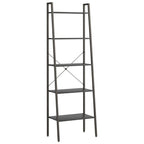 vidaXL Standregal mit 5 Böden Schwarz 56x35x174 cm