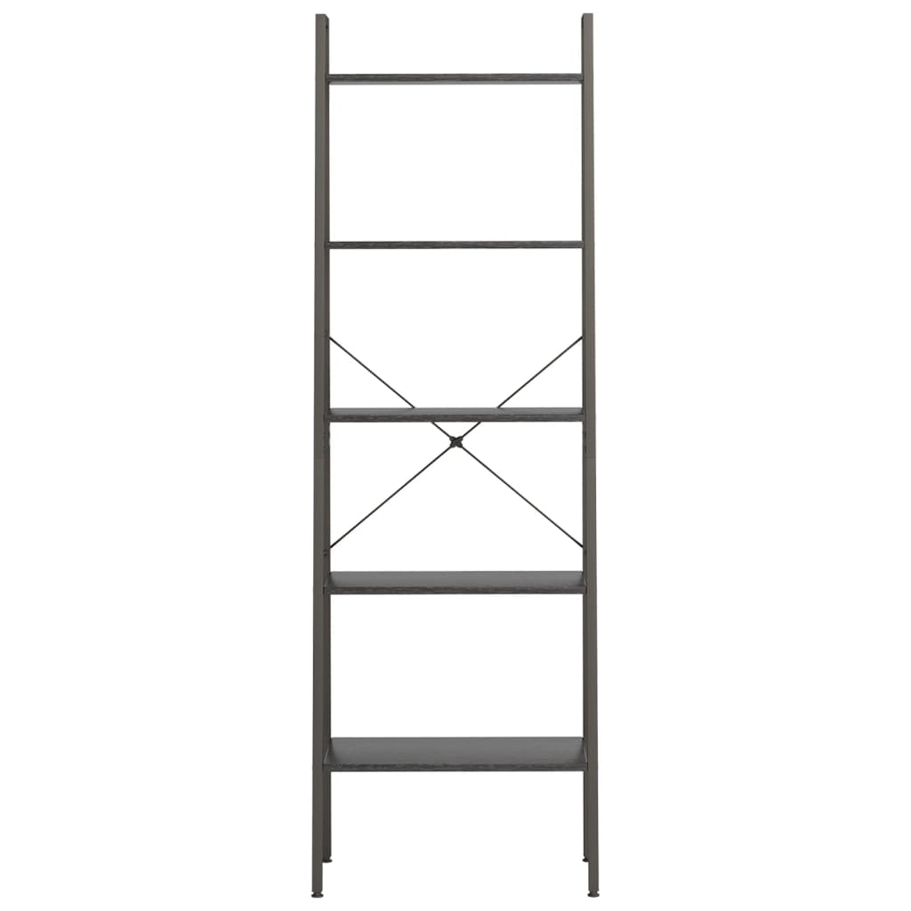 vidaXL Standregal mit 5 Böden Schwarz 56x35x174 cm