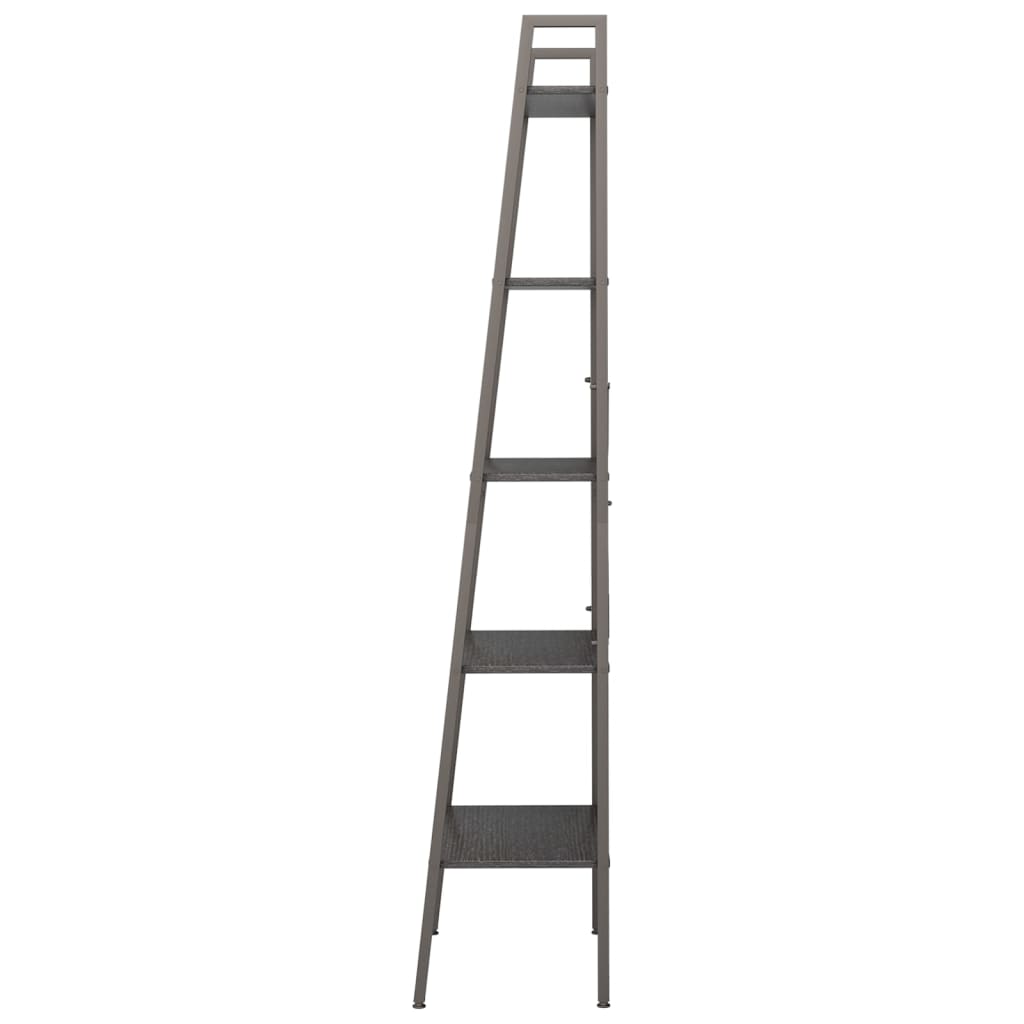 vidaXL Standregal mit 5 Böden Schwarz 56x35x174 cm