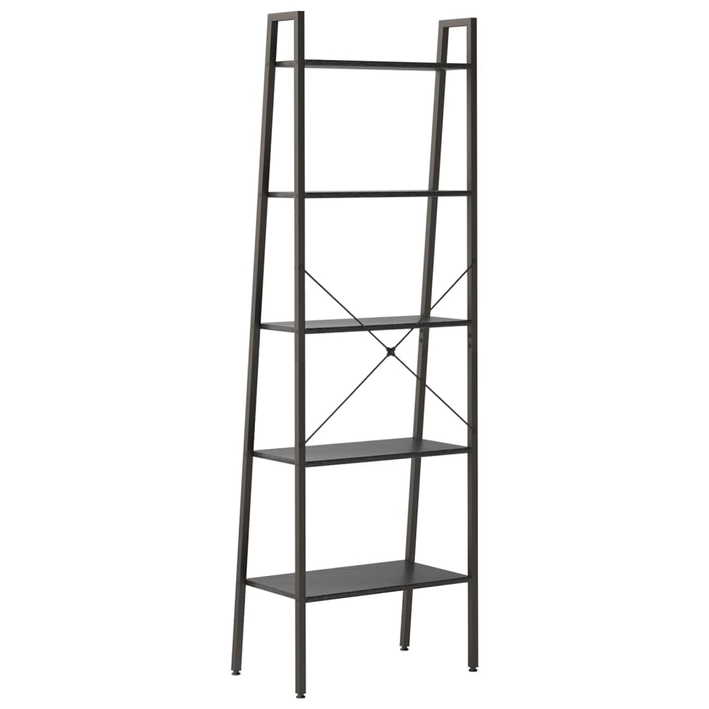 vidaXL Standregal mit 5 Böden Schwarz 56x35x174 cm