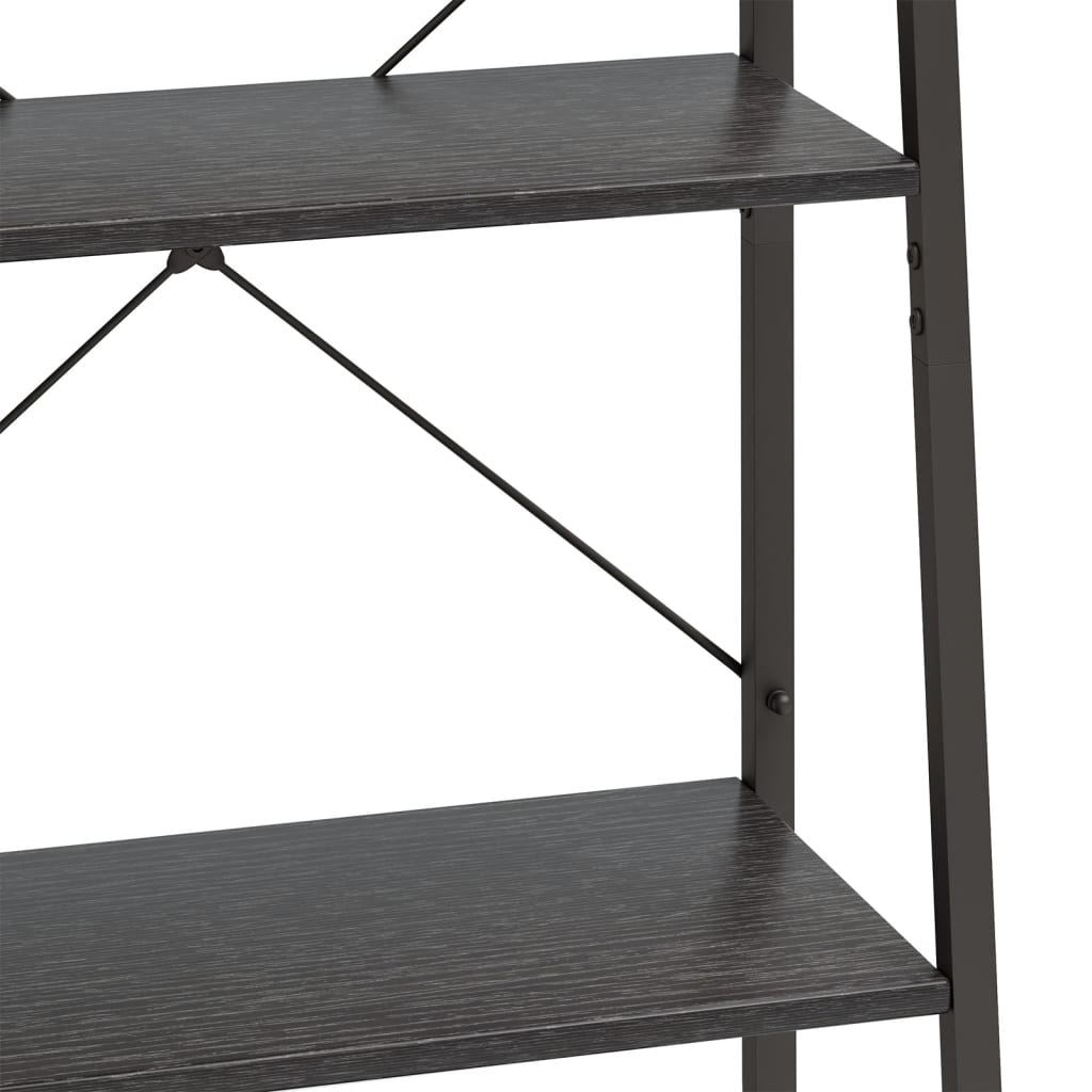 vidaXL Standregal mit 5 Böden Schwarz 56x35x174 cm