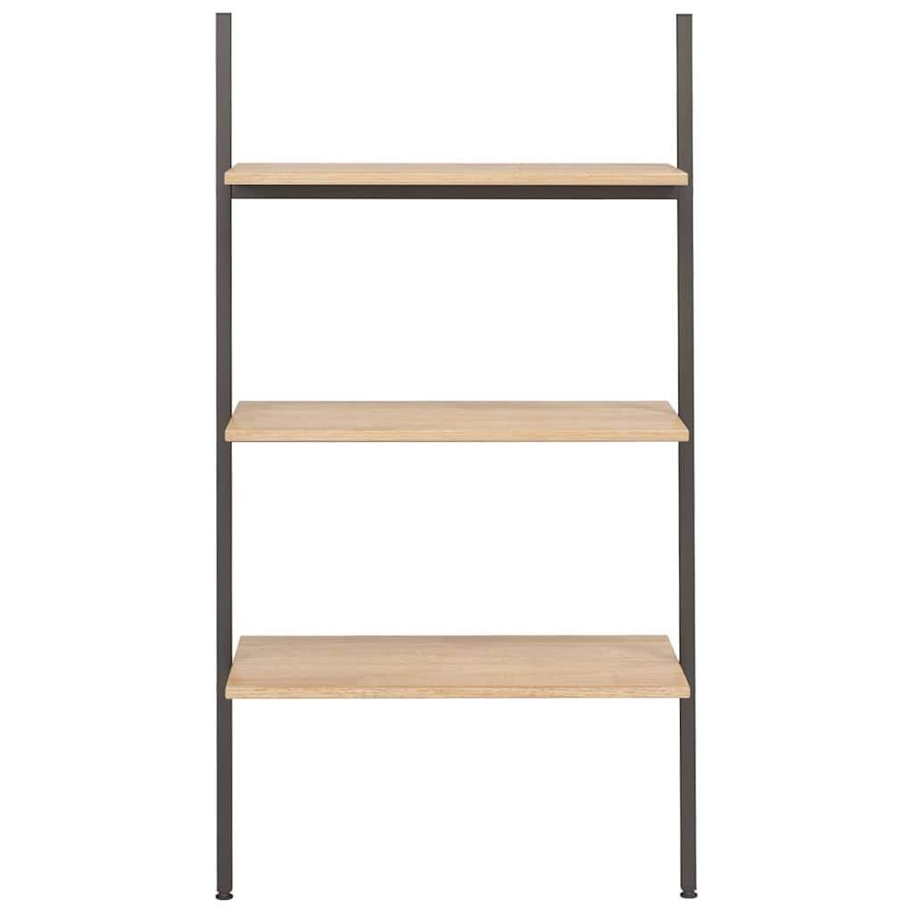 vidaXL Anlehnregal mit 3 Ablagen Hellbraun und Schwarz 64x34x116 cm