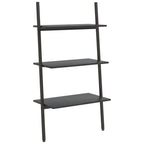 vidaXL Leiterregal mit 3 Böden Schwarz 64x34x116 cm