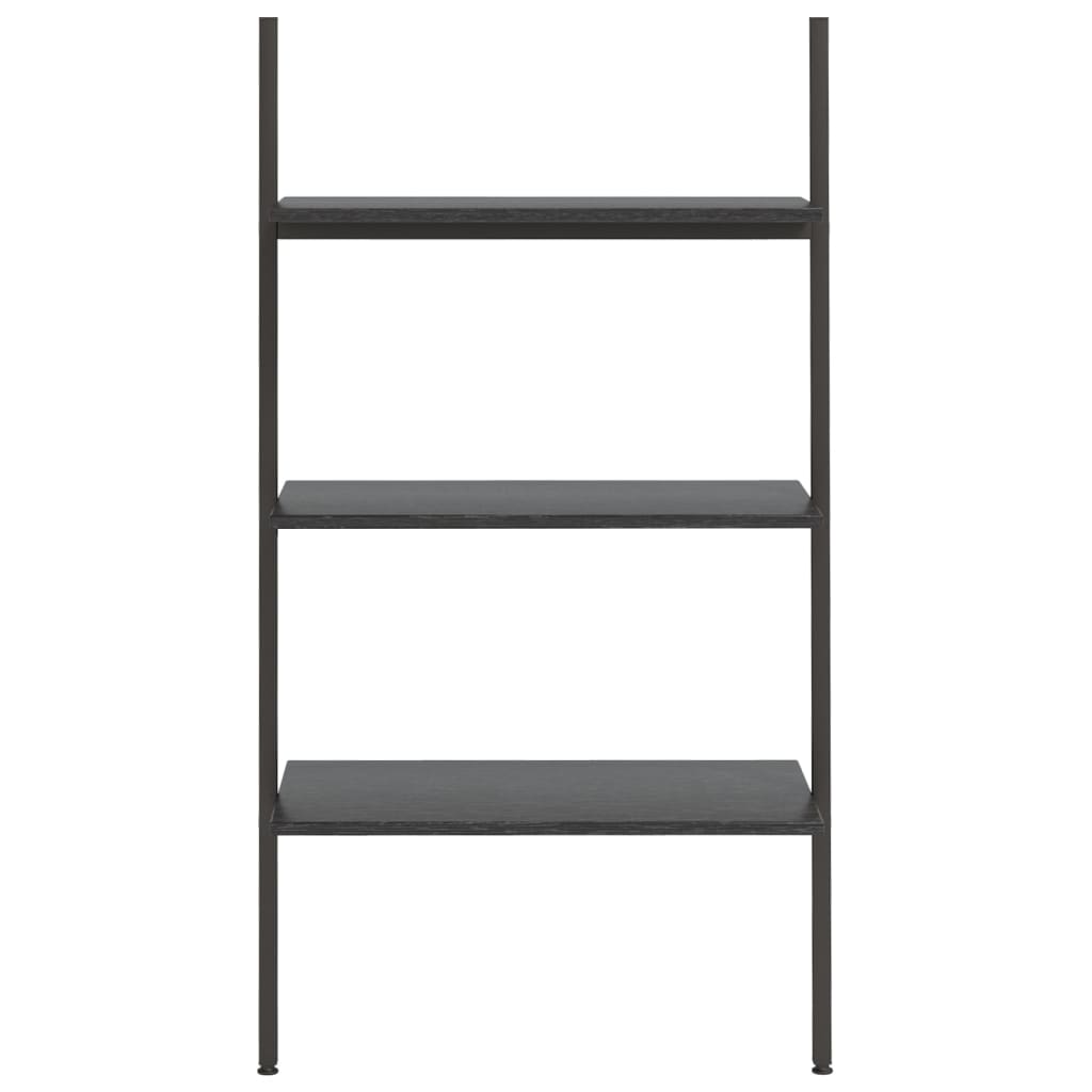 vidaXL Leiterregal mit 3 Böden Schwarz 64x34x116 cm