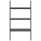 vidaXL Leiterregal mit 3 Böden Schwarz 64x34x116 cm