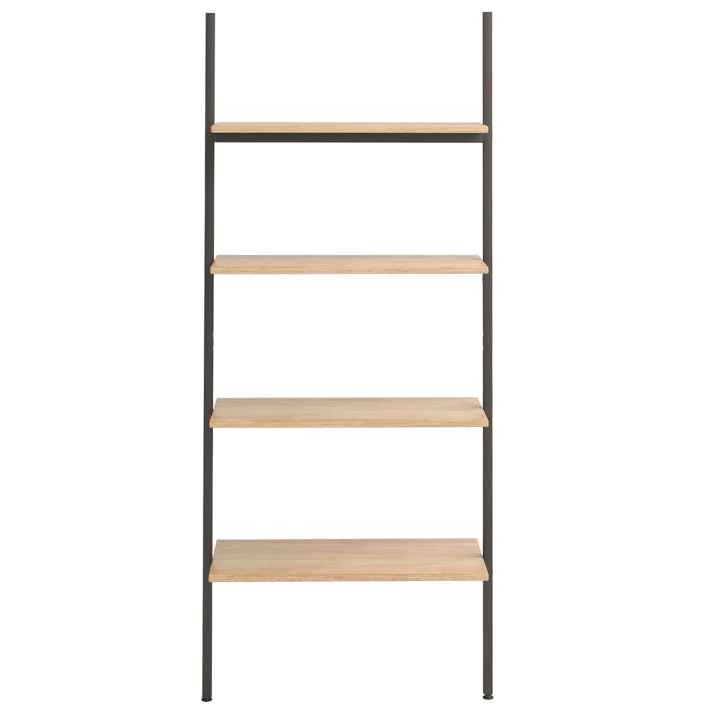 vidaXL Leiterregal mit 4 Böden Hellbraun und Schwarz 64x34x150,5 cm
