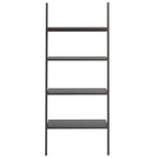 vidaXL Leiterregal mit 4 Böden Schwarz 64x34x150,5 cm
