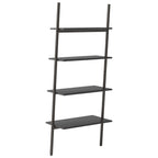 vidaXL Leiterregal mit 4 Böden Schwarz 64x34x150,5 cm