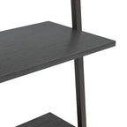 vidaXL Leiterregal mit 4 Böden Schwarz 64x34x150,5 cm