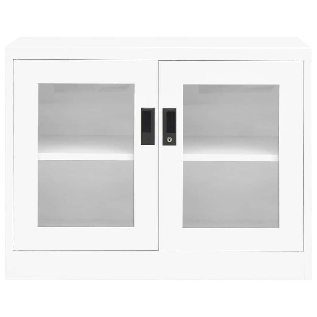 vidaXL Büroschrank Weiß 90x40x70 cm Stahl