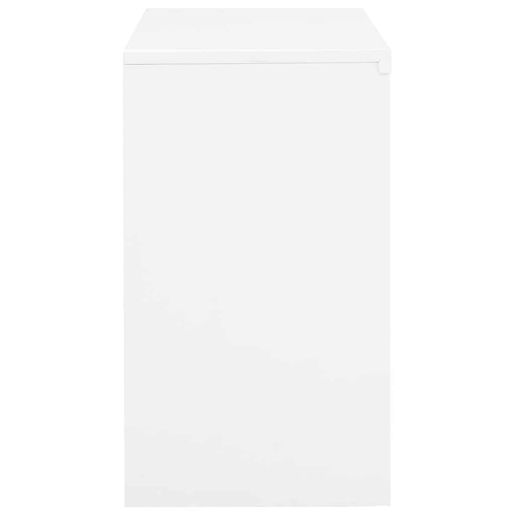 vidaXL Büroschrank Weiß 90x40x70 cm Stahl