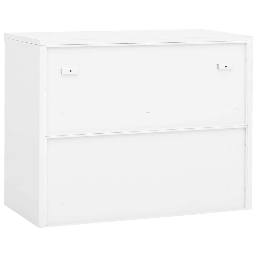 vidaXL Büroschrank Weiß 90x40x70 cm Stahl