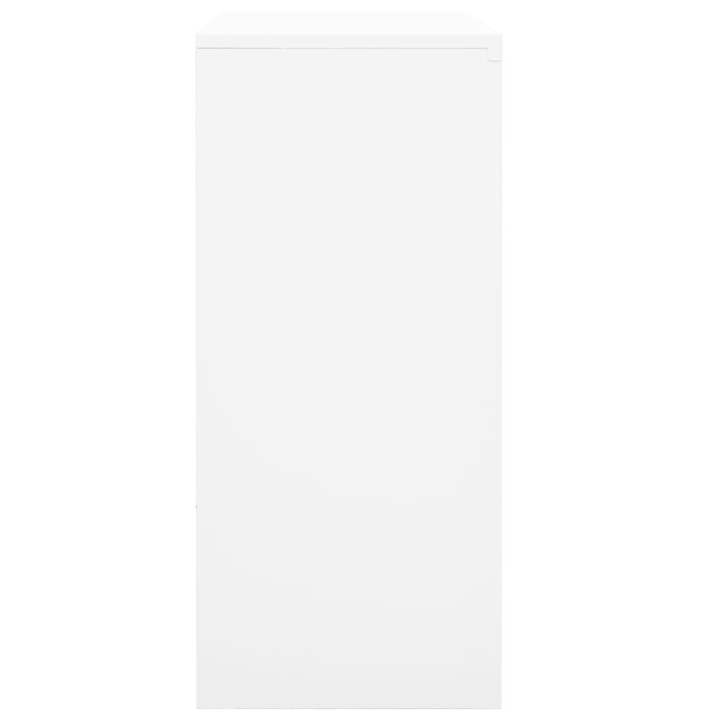 vidaXL Büroschrank mit Schiebetür Weiß 90x40x90 cm Stahl