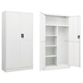vidaXL Schließfachschrank Weiß 90x40x180 cm Stahl