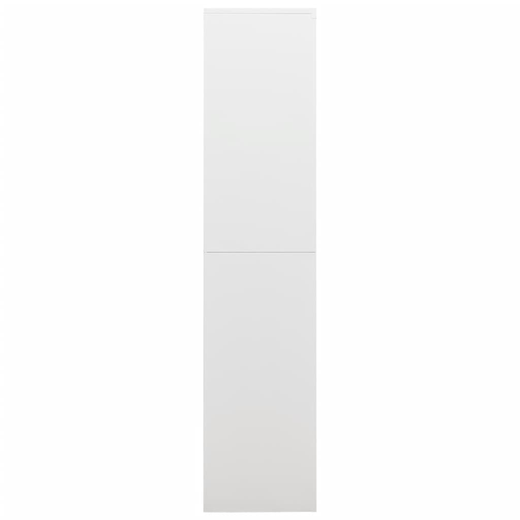 vidaXL Schließfachschrank Weiß 90x40x180 cm Stahl
