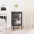 vidaXL Sideboard Schwarz 38x35x70 cm Stahl und Glas