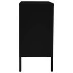 vidaXL Sideboard Schwarz 75x35x70 cm Stahl und Hartglas