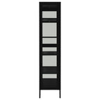 vidaXL Vitrine Schwarz 90x40x180 cm Stahl und Gehärtetes Glas
