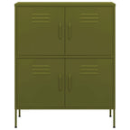 vidaXL Lagerschrank Olivgrün 80x35x101,5 cm Stahl