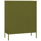 vidaXL Lagerschrank Olivgrün 80x35x101,5 cm Stahl