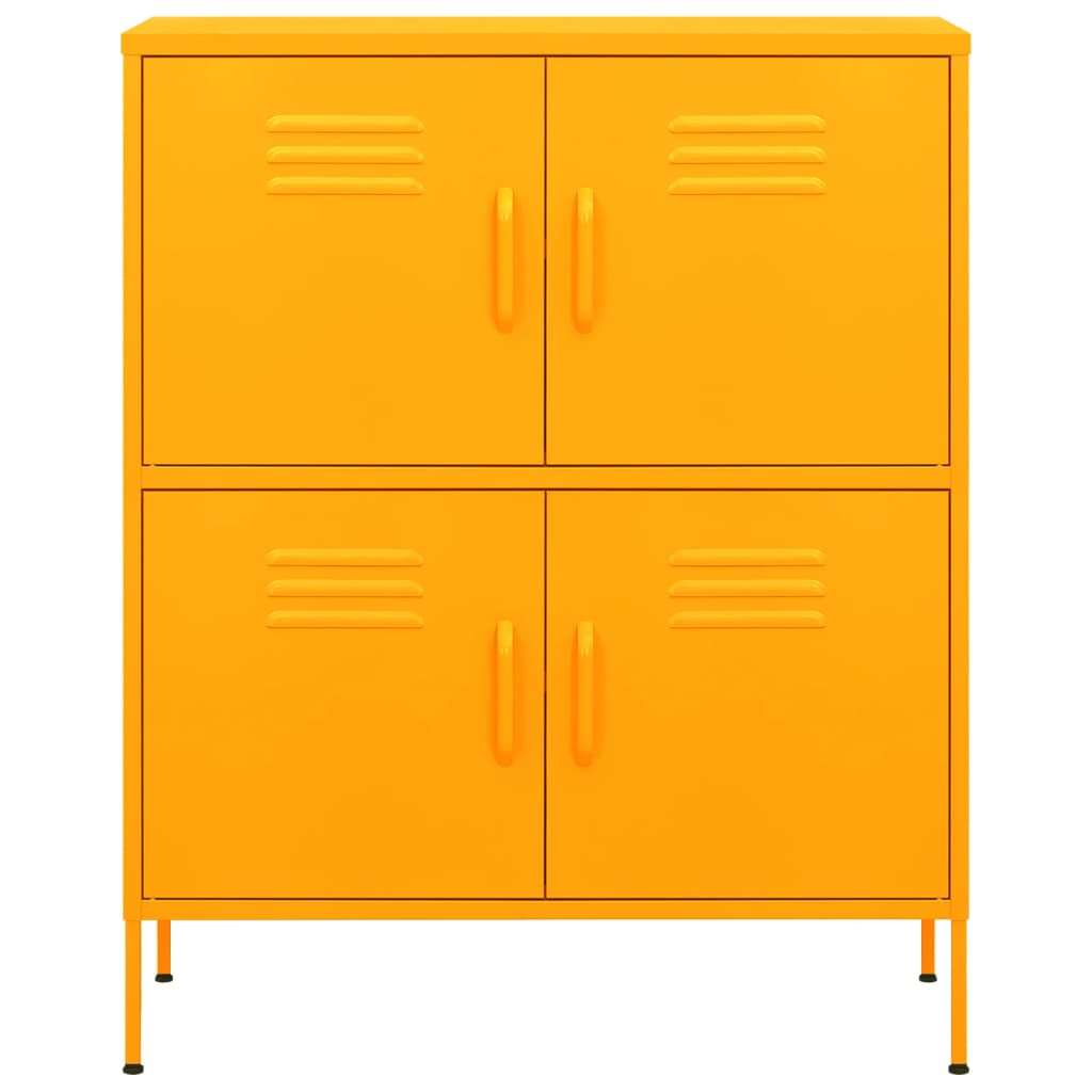 vidaXL Lagerschrank Senfgelb 80x35x101,5 cm Stahl