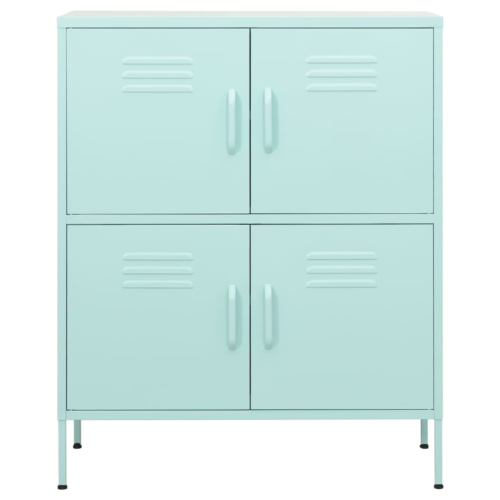 vidaXL Lagerschrank Minzgrün 80x35x101,5 cm Stahl