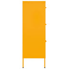 vidaXL Schubladenschrank Senfgelb 80x35x101,5 cm Stahl