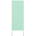 vidaXL Schubladenschrank Minzgrün 80x35x101,5 cm Stahl