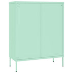 vidaXL Schubladenschrank Minzgrün 80x35x101,5 cm Stahl