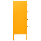 vidaXL Kommode Senfgelb 80x35x101,5 cm Stahl