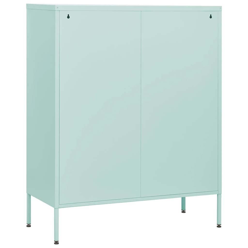 vidaXL Kommode Minzgrün 80x35x101,5 cm Stahl