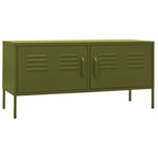 vidaXL TV-Schrank Olivgrün 105x35x50 cm Stahl