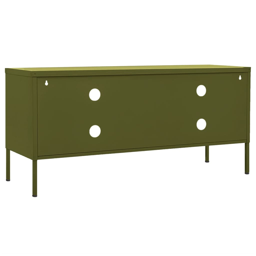 vidaXL TV-Schrank Olivgrün 105x35x50 cm Stahl