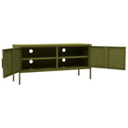vidaXL TV-Schrank Olivgrün 105x35x50 cm Stahl