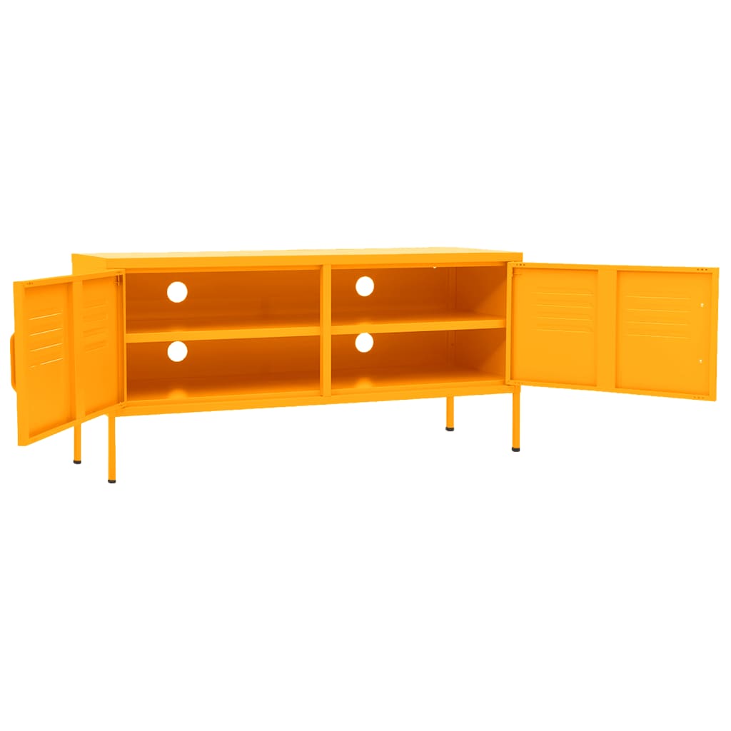 vidaXL TV-Schrank Senfgelb 105x35x50 cm Stahl