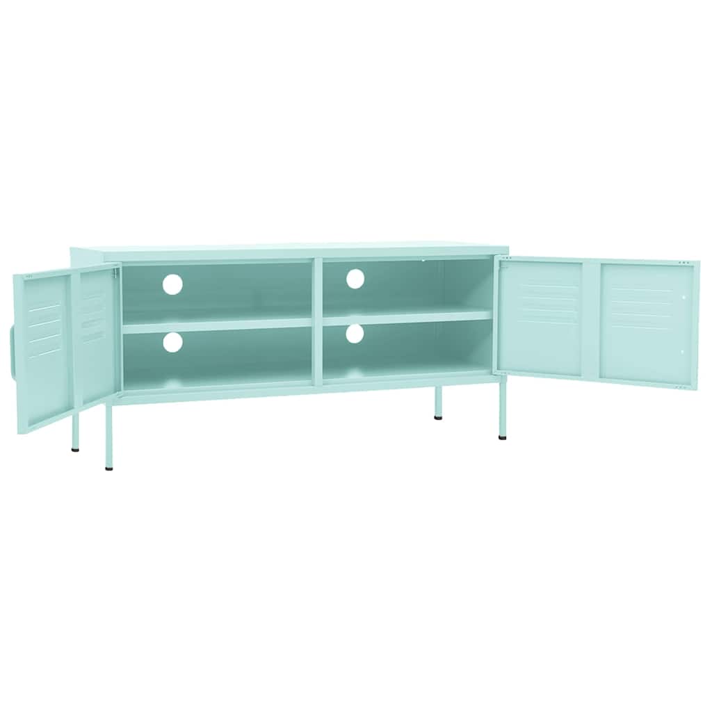 vidaXL TV-Schrank Minzgrün 105x35x50 cm Stahl