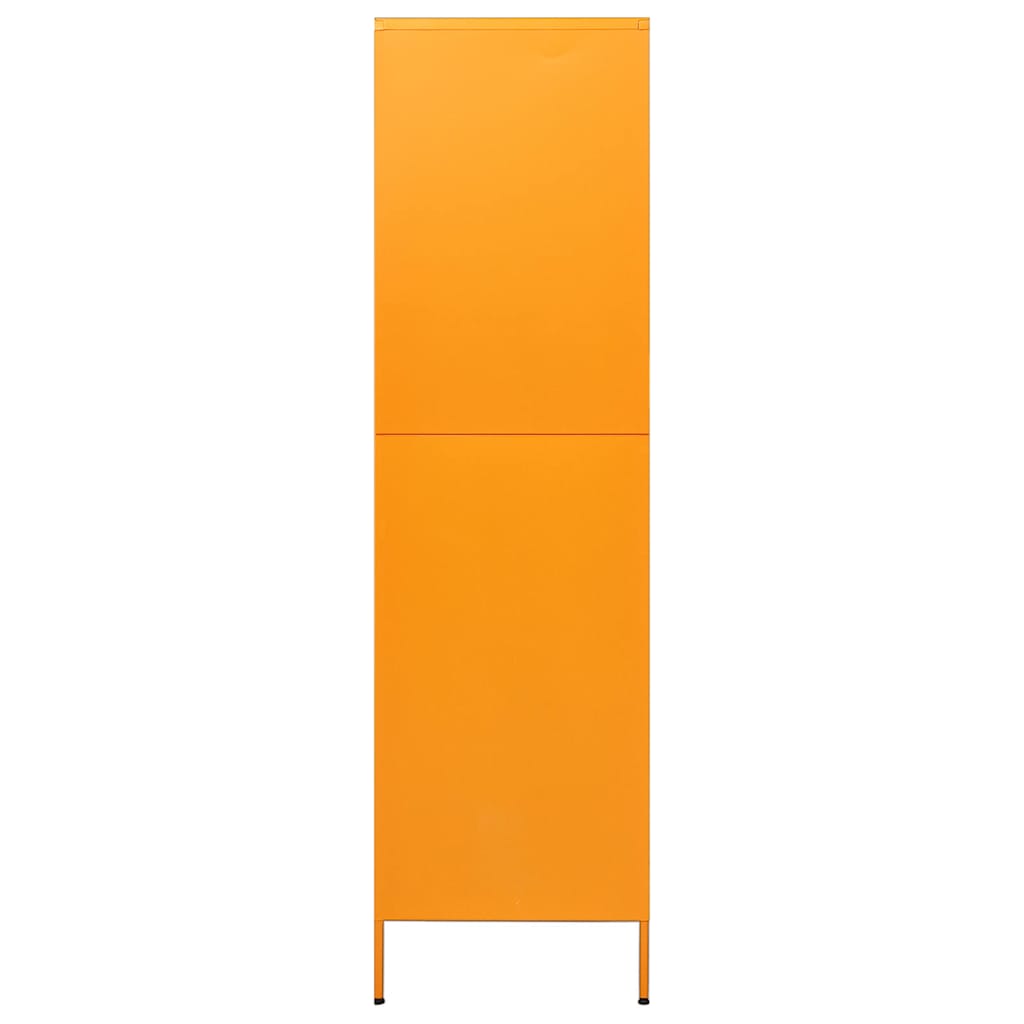 vidaXL Kleiderschrank Senfgelb 90x50x180 cm Stahl