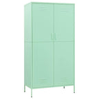 vidaXL Kleiderschrank Minzgrün 90x50x180 cm Stahl