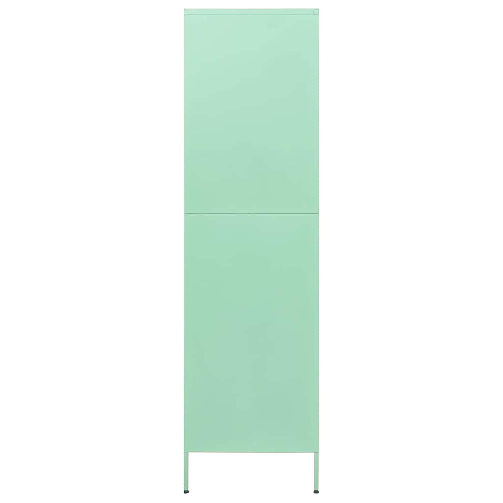 vidaXL Kleiderschrank Minzgrün 90x50x180 cm Stahl
