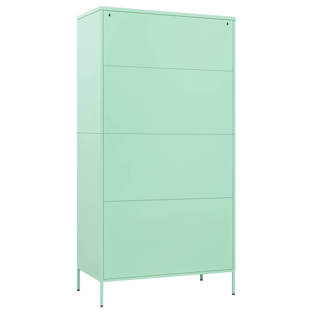 vidaXL Kleiderschrank Minzgrün 90x50x180 cm Stahl