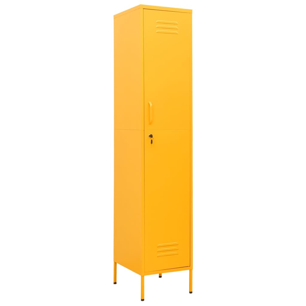 vidaXL Schließfachschrank Senfgelb 35x46x180 cm Stahl