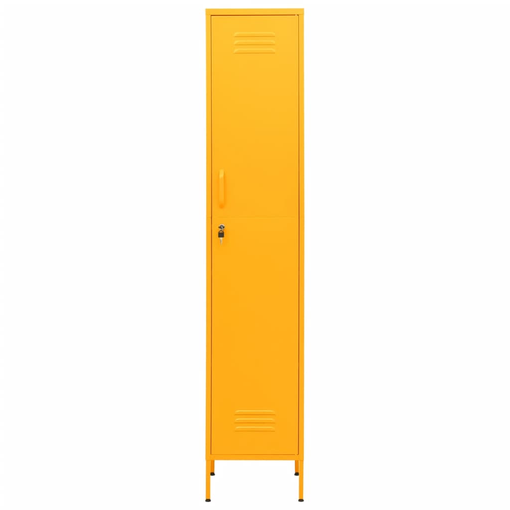 vidaXL Schließfachschrank Senfgelb 35x46x180 cm Stahl