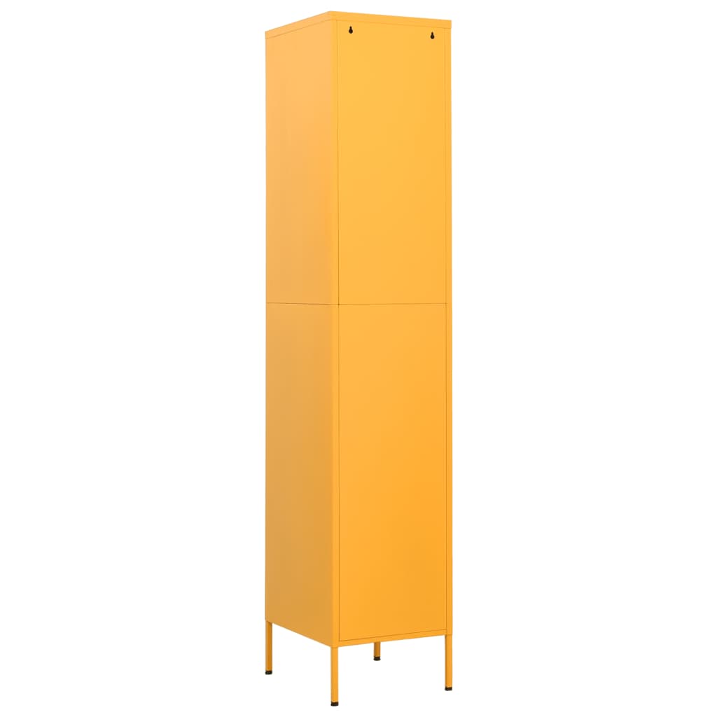 vidaXL Schließfachschrank Senfgelb 35x46x180 cm Stahl
