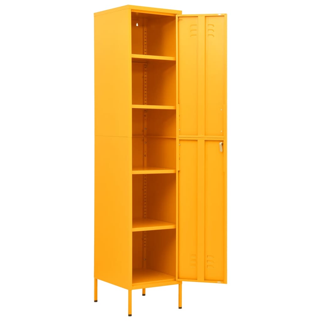 vidaXL Schließfachschrank Senfgelb 35x46x180 cm Stahl