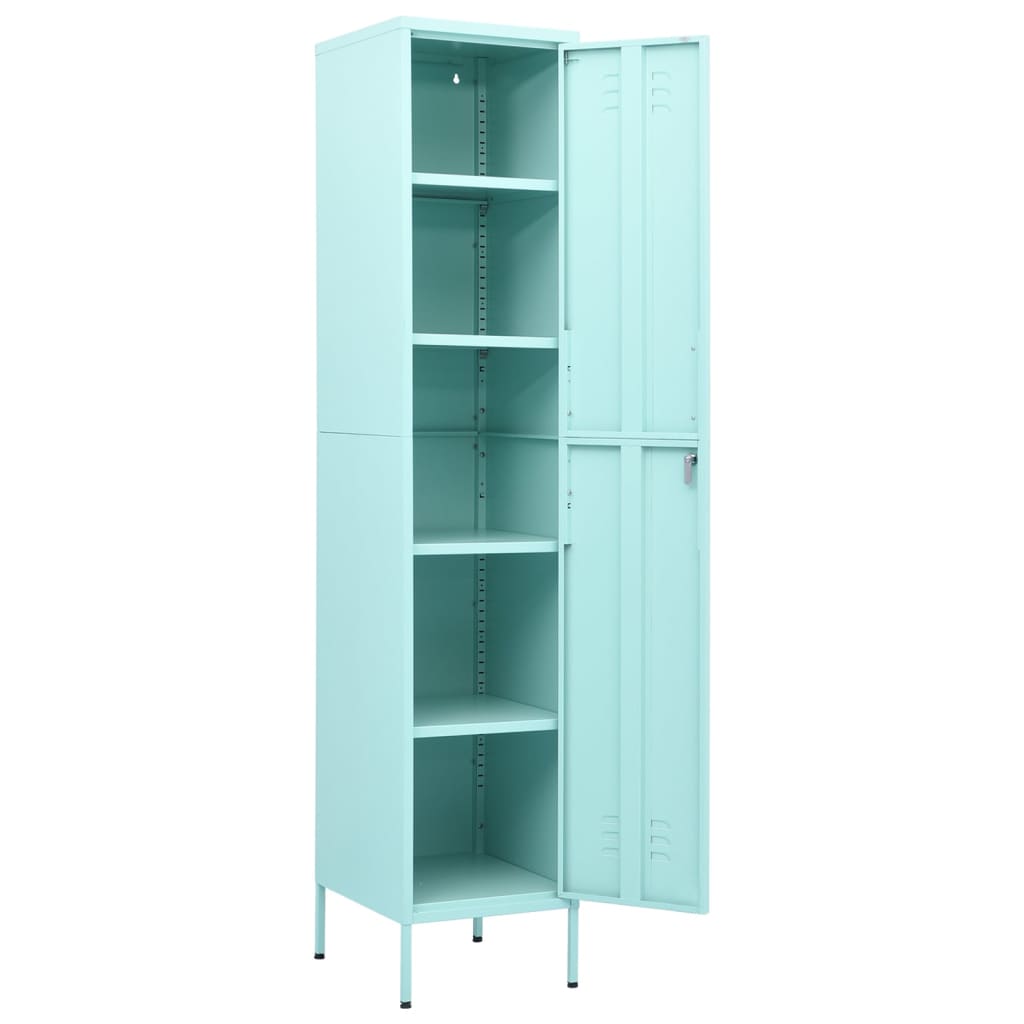 vidaXL Schließfachschrank Minzgrün 35x46x180 cm Stahl