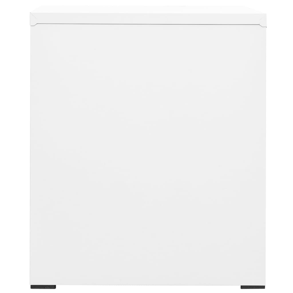 vidaXL Aktenschrank Weiß 46x62x72,5 cm Stahl